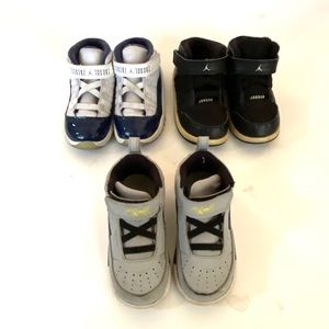 3 pairs Nike Air Jordan shoes sneakers toddler7/8